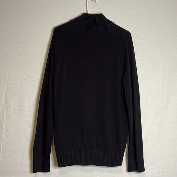 Tommy Hilfiger Large Black Zip Up Collar Sweater - Picture 3 of 3